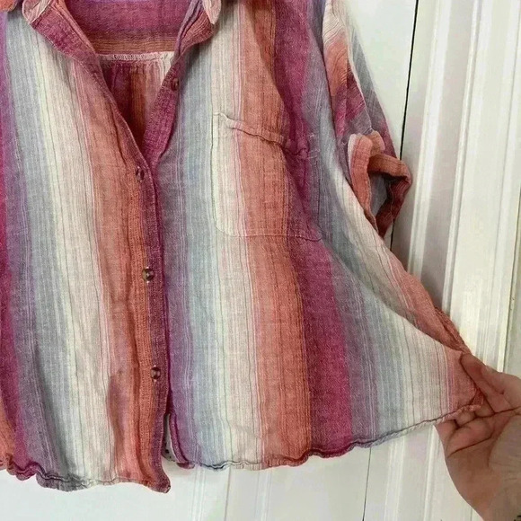 Lucky Brand  Relaxed Susie Slub Workwear Shirt - Picture 6 of 12